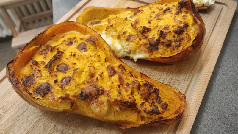 Recette Butternut gratiné au fromage au Ninja Foodi